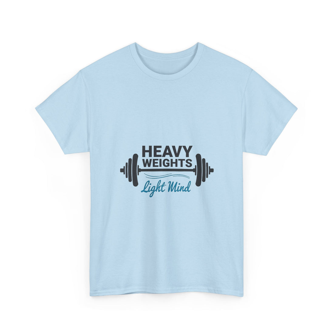 'Heavy Weights Light Mind' Fitness Graphic T-Shirt for Gym Lovers