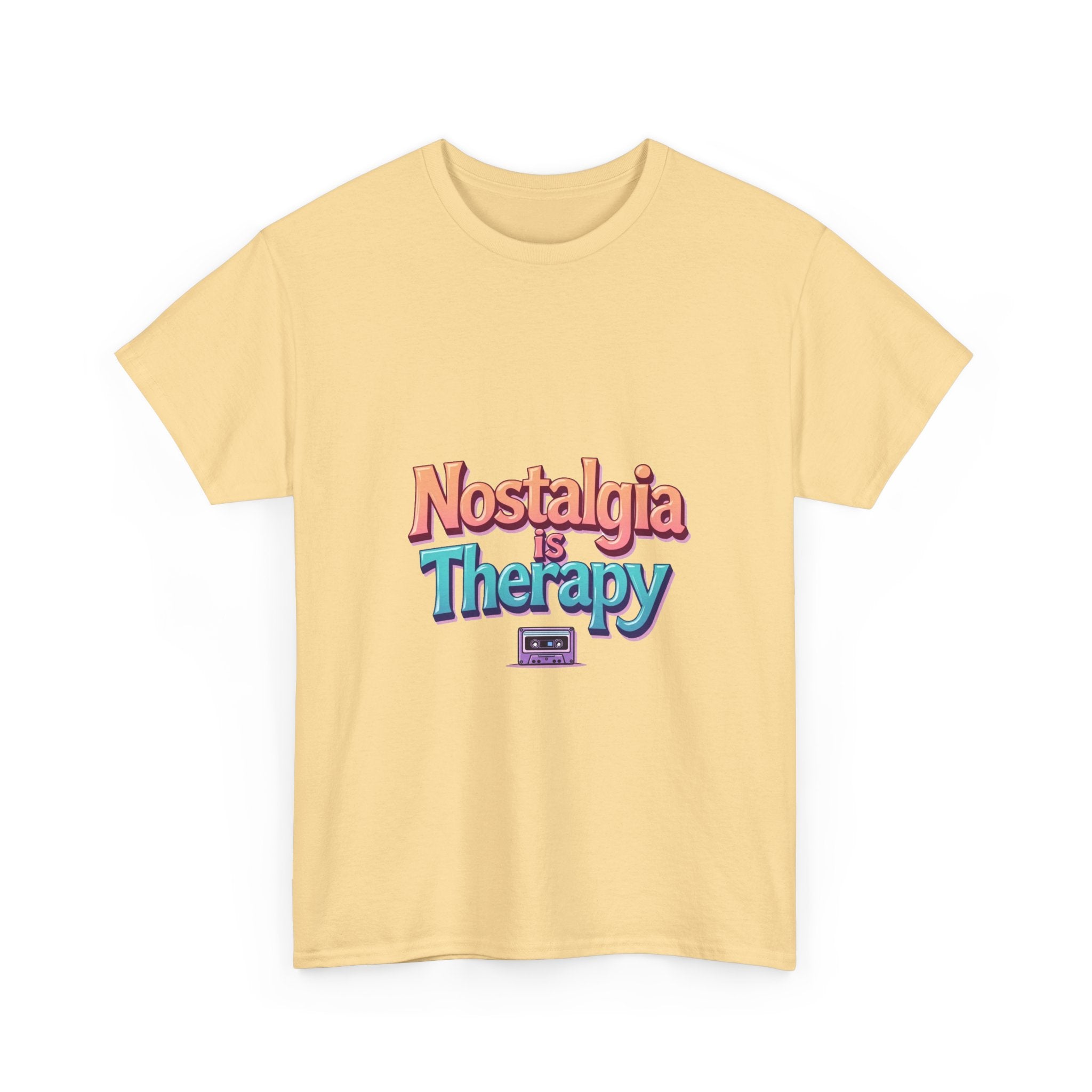 'Nostalgia Is Therapy' Retro 80s/90s Vintage Vibes T-Shirt