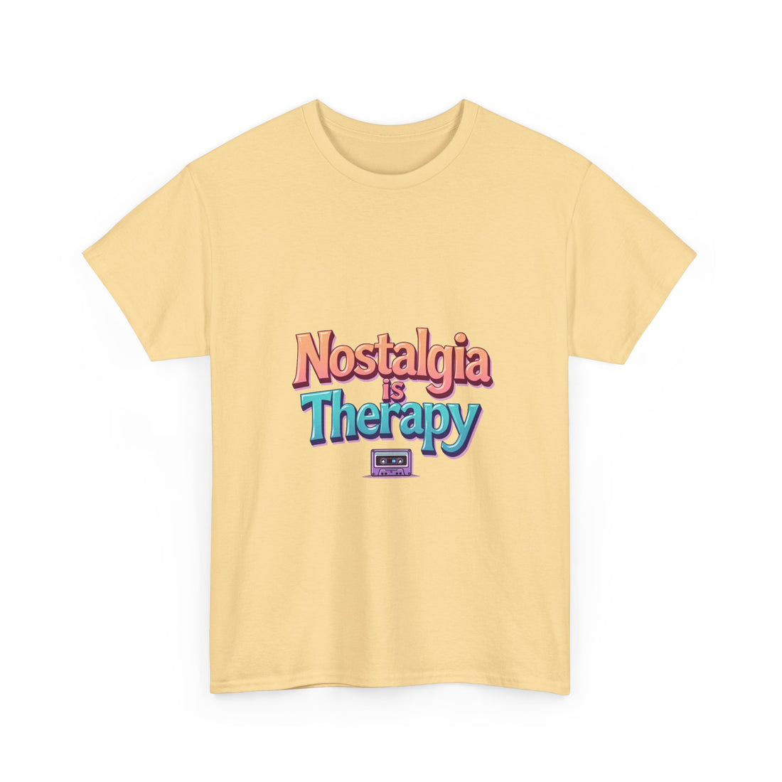 'Nostalgia Is Therapy' Retro 80s/90s Vintage Vibes T-Shirt