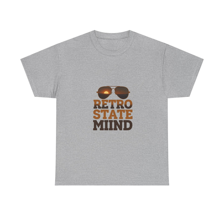 'Retro State of Mind' Vintage Sunglasses Typography T-Shirt