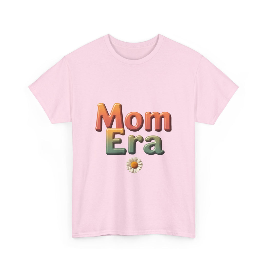 'Mom Era' Retro Gradient Mom T-Shirt with Daisy