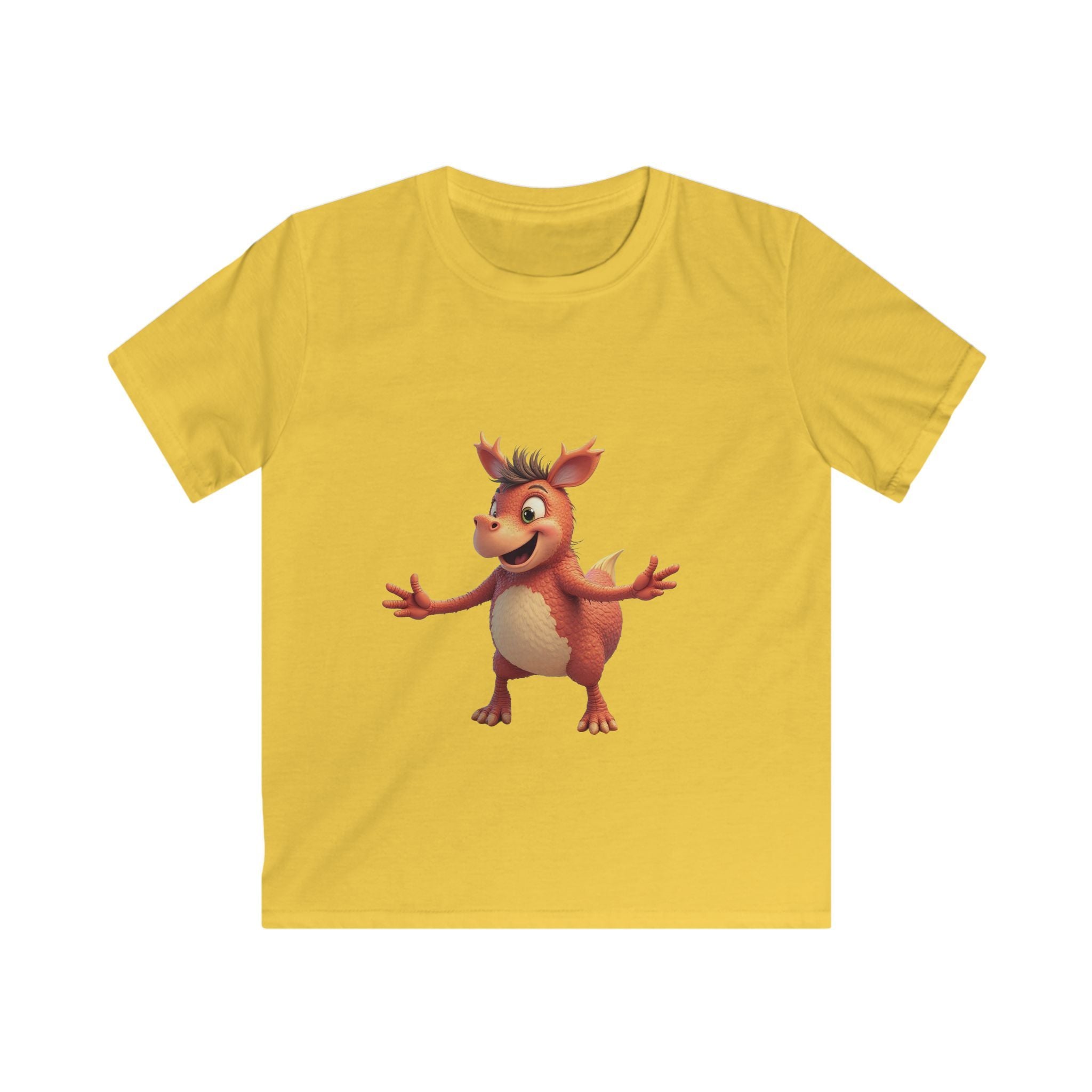 Playful Orange Fantasy Monster Kids Graphic T-Shirt