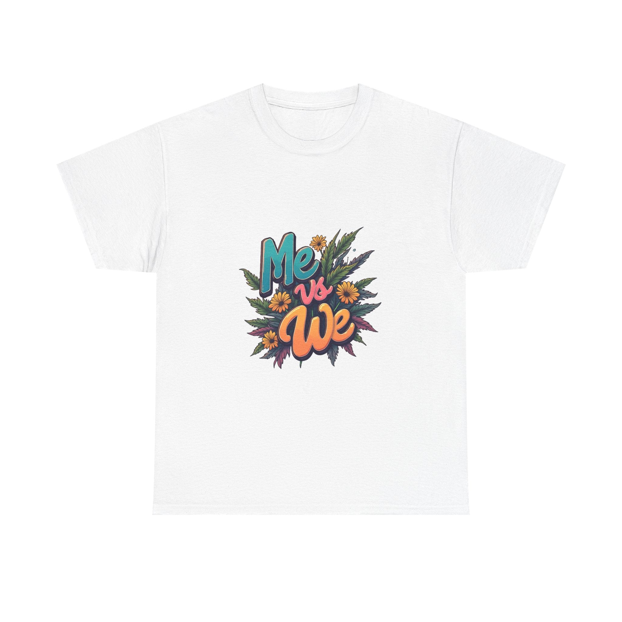 Me vs We Floral Graphic Unity Statement T-Shirt