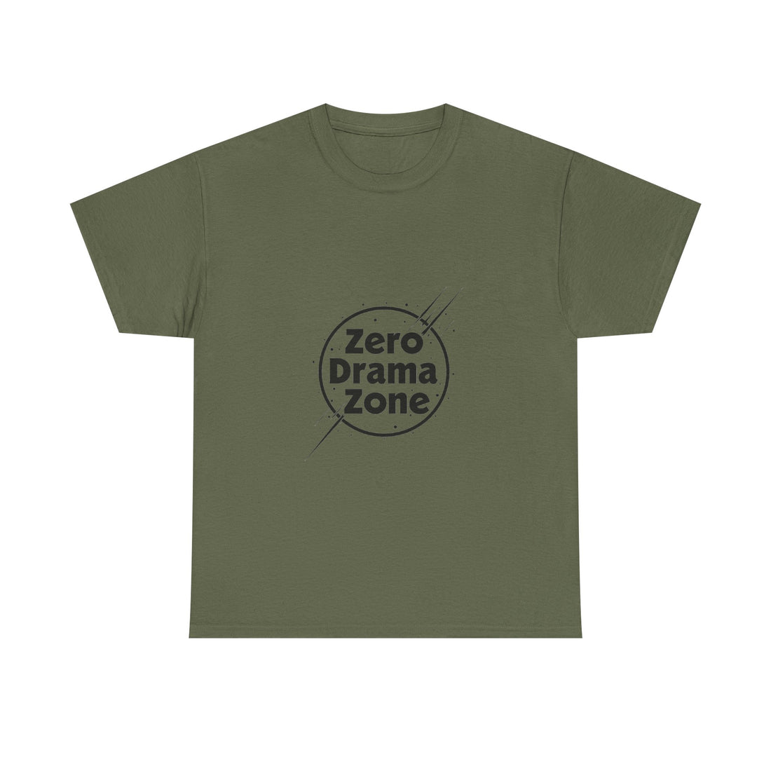 'Zero Drama Zone' Minimalist Anti‑Drama Graphic T-Shirt