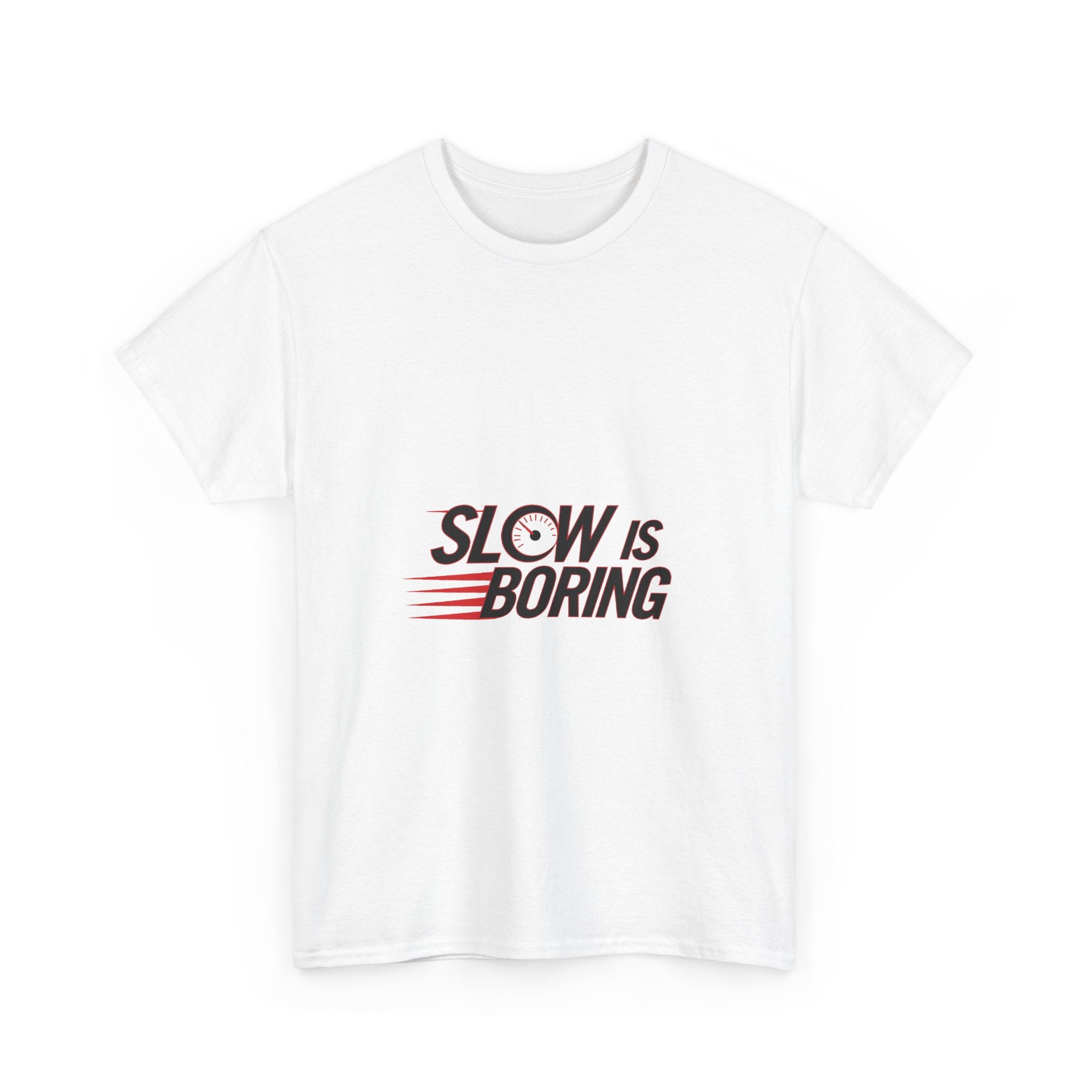 "Slow Is Boring" Retro Racing Graphic T-Shirt
