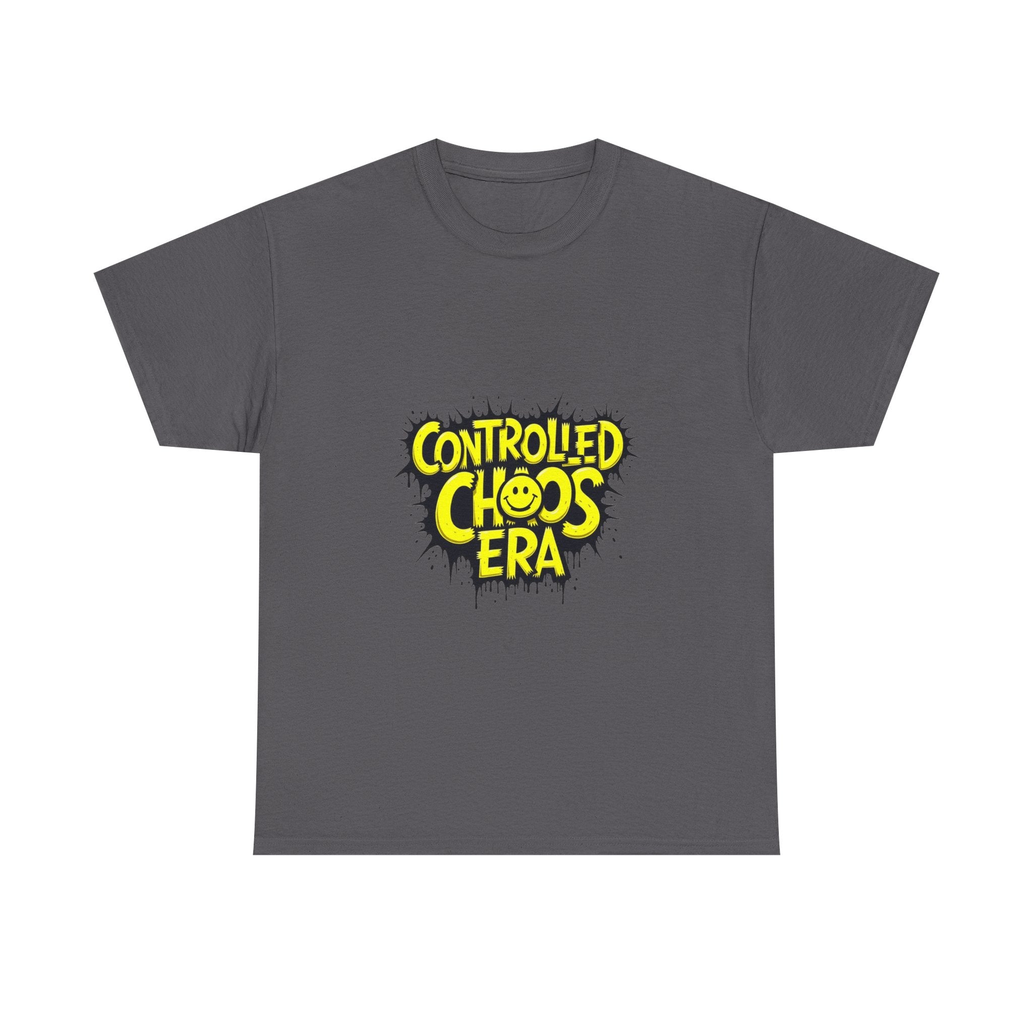 'Controlled Chaos Era'  Graphic Streetwear T-Shirt with Yellow Graffiti Logo