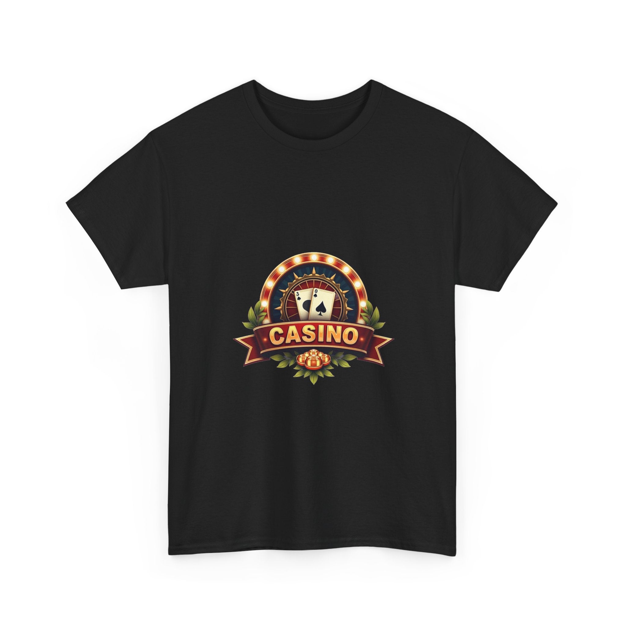 'Casino Retro Logo' Vintage Poker Chips & Cards T‑Shirt