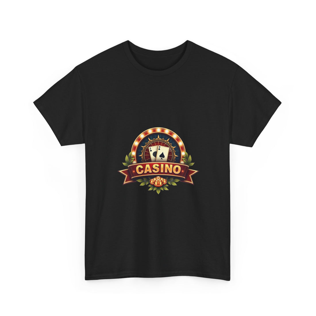 'Casino Retro Logo' Vintage Poker Chips & Cards T‑Shirt