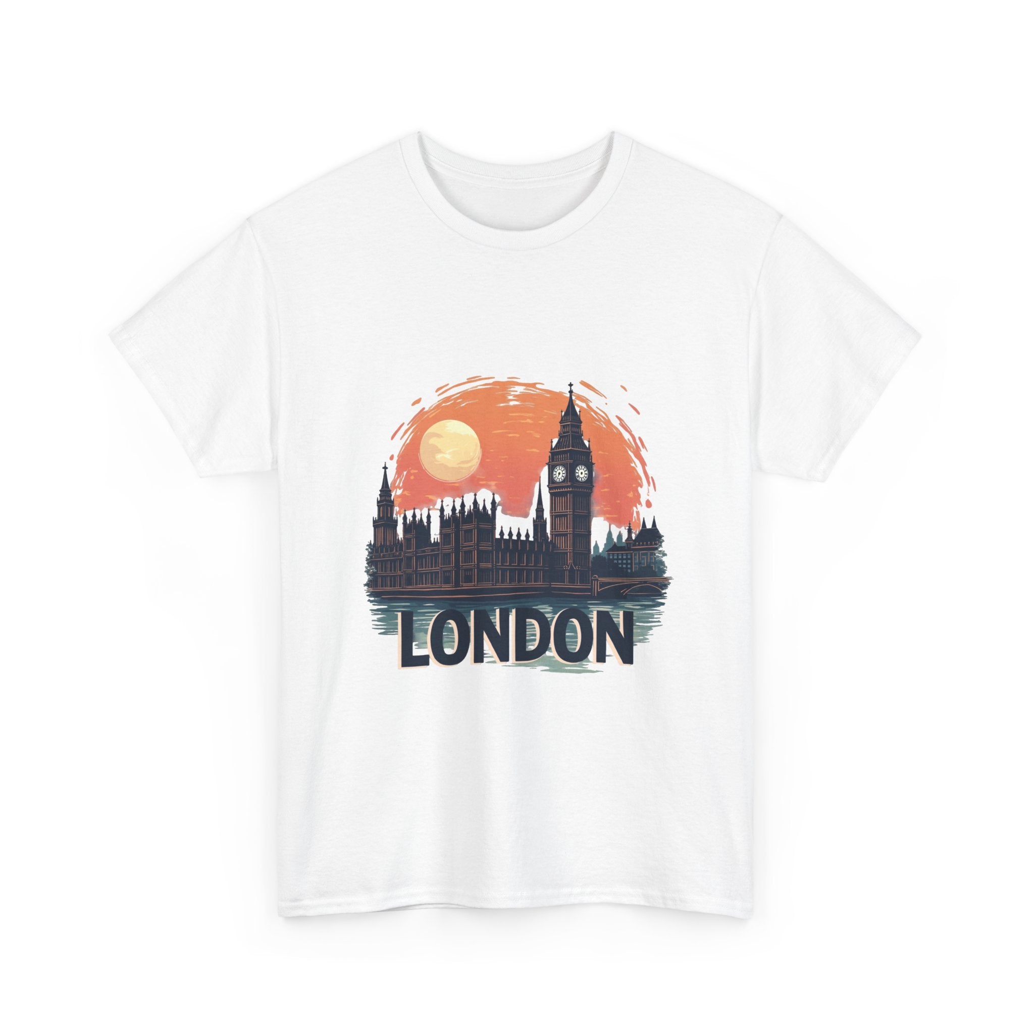 London Sunset Vintage Big Ben Skyline T-Shirt