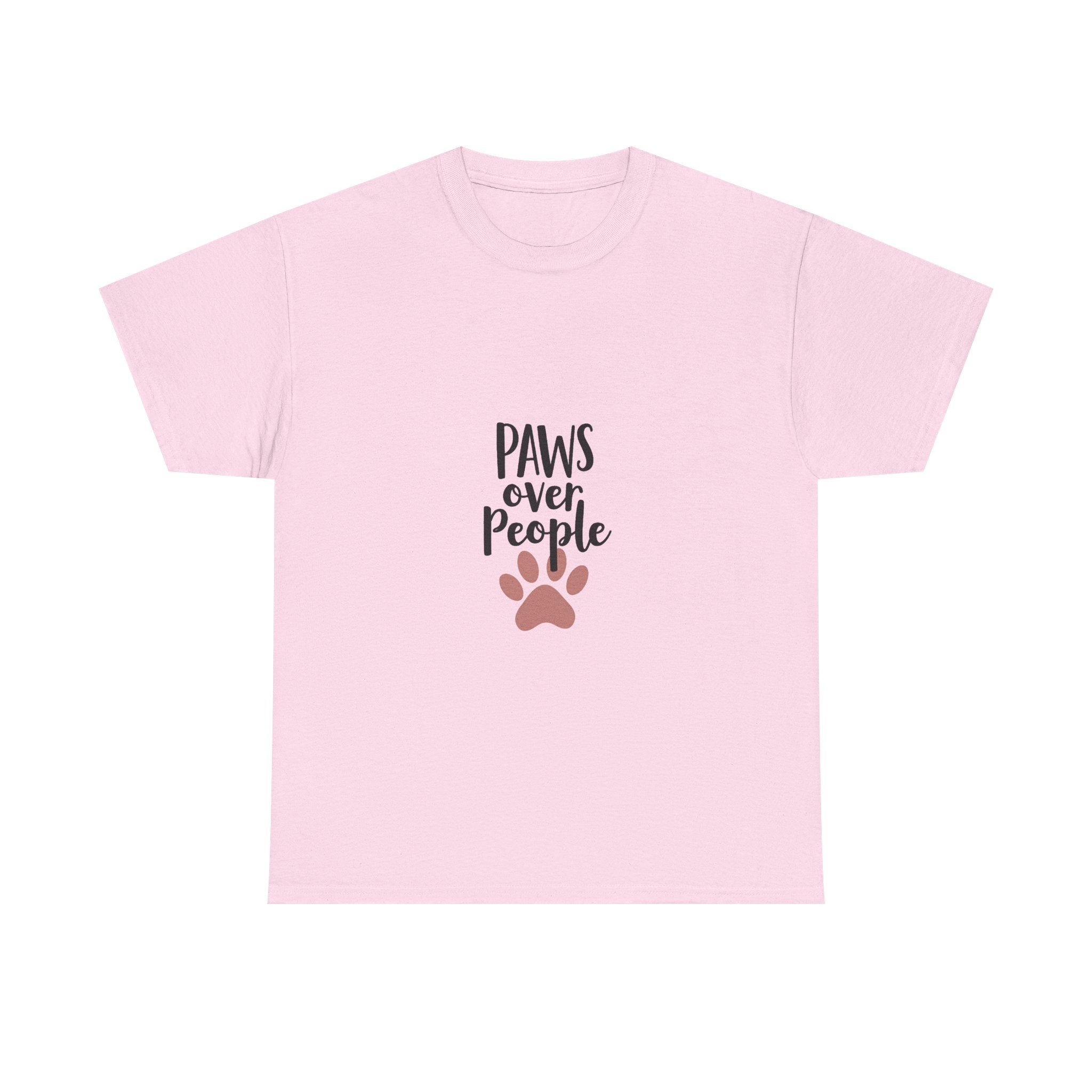 'Paws Over People' Cute Paw Print Pet Lover T-Shirt