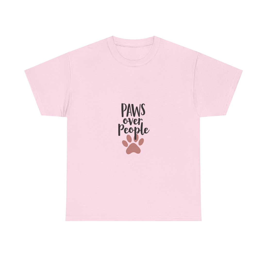 'Paws Over People' Cute Paw Print Pet Lover T-Shirt