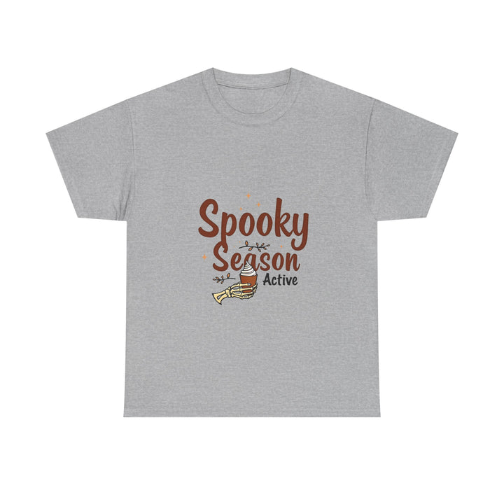 'Spooky Season Active' T-Shirt Halloween Pumpkin Graphic Tee