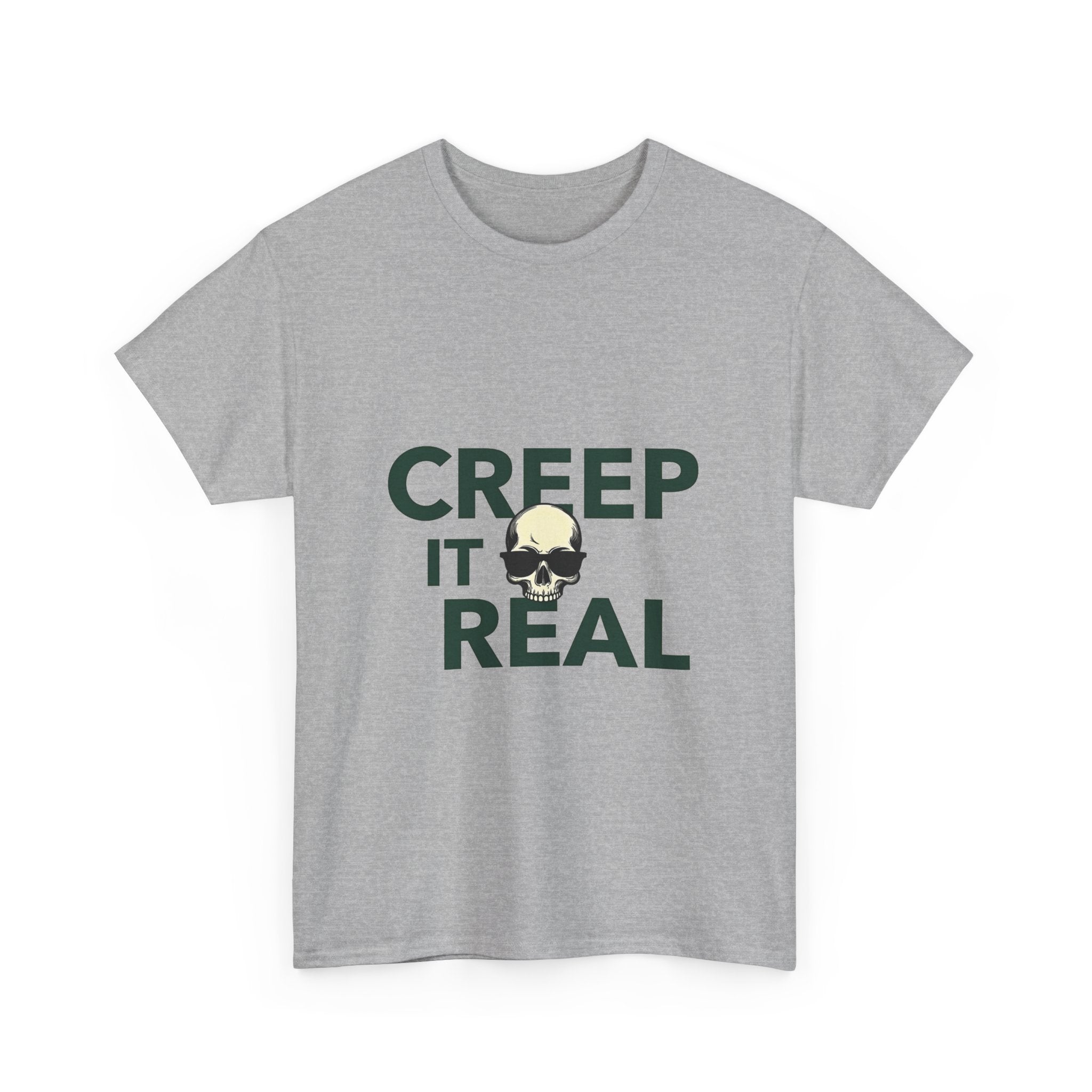 'Creep It Real' Halloween Skull Graphic T-Shirt