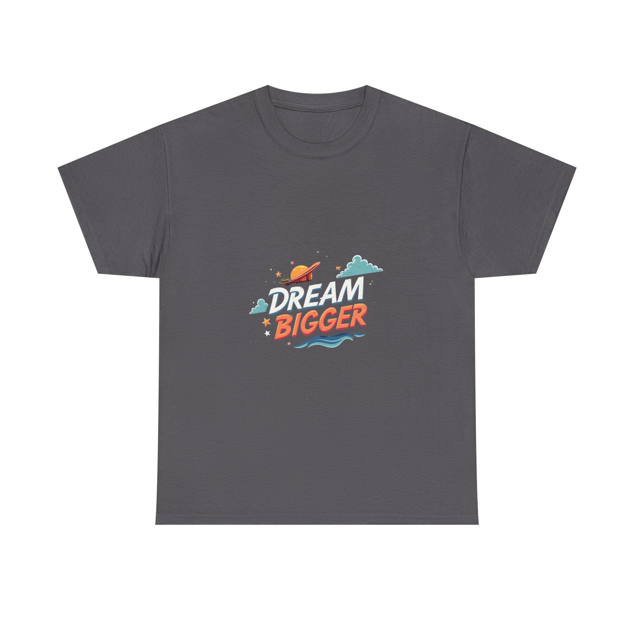 'Dream Bigger' Retro Space Graphic Inspirational T-Shirt