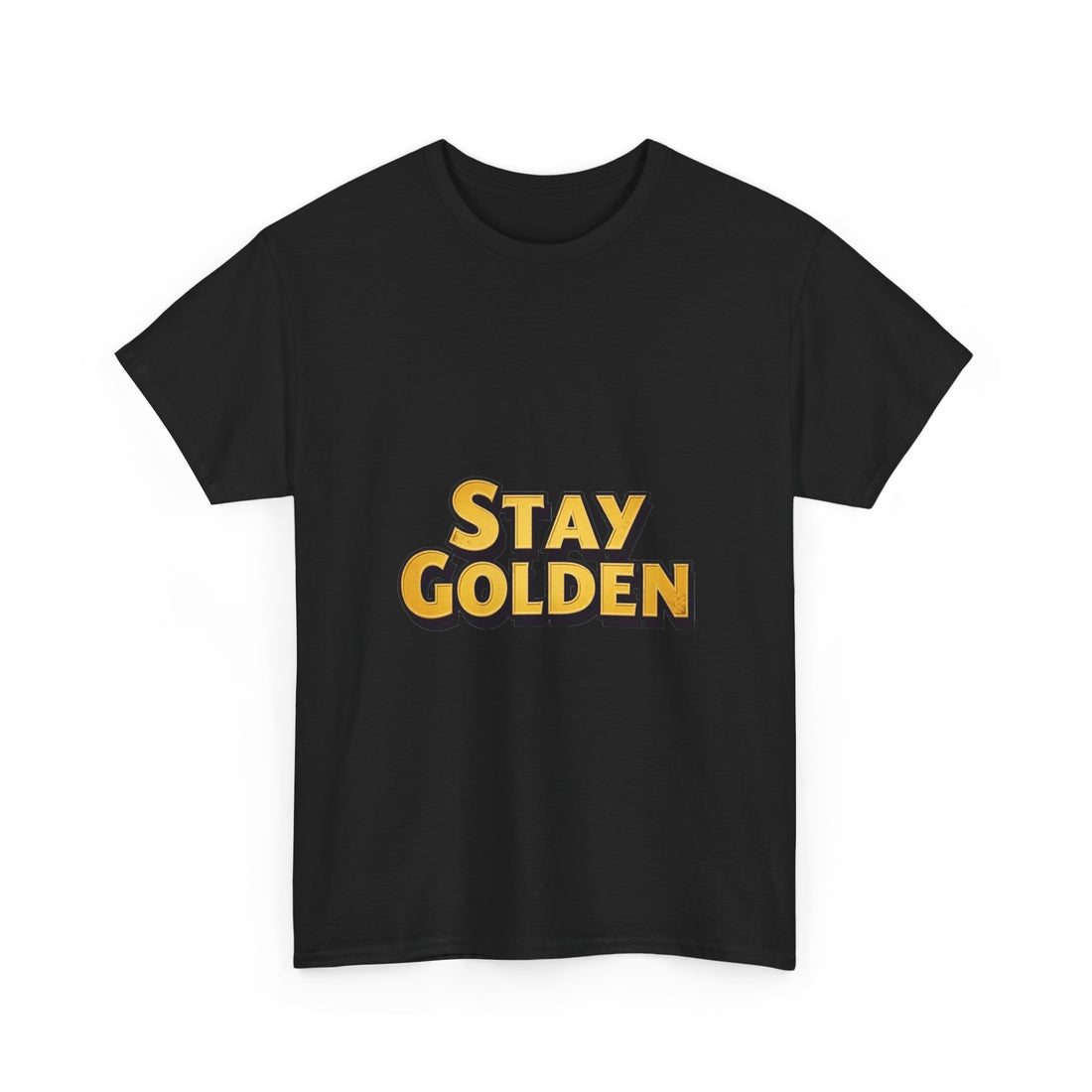 Stay Golden Retro Gold Typography T-Shirt