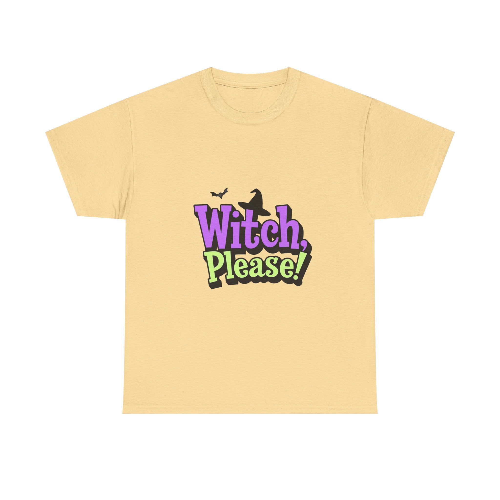 'Witch, Please! 'Funny Halloween T-Shirt in Purple & Lime