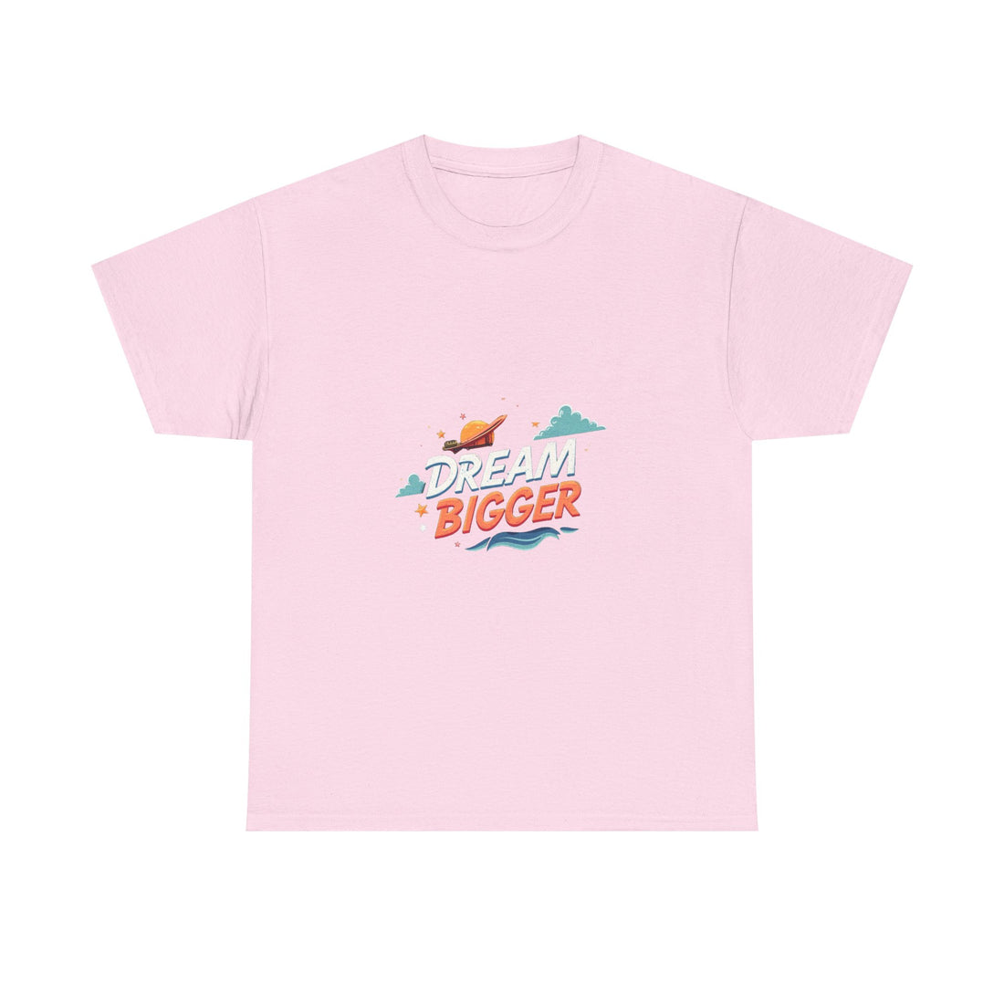 'Dream Bigger' Retro Space Graphic Inspirational T-Shirt