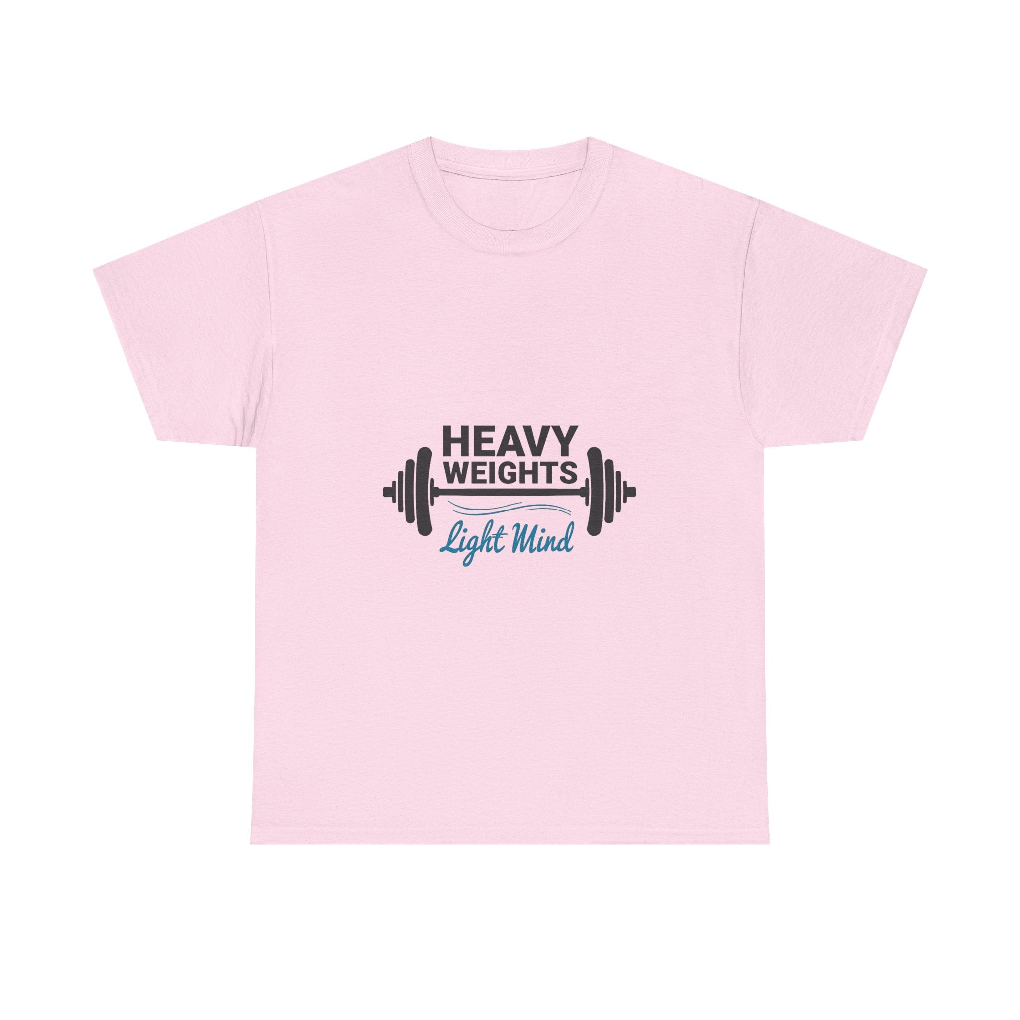 'Heavy Weights Light Mind' Fitness Graphic T-Shirt for Gym Lovers