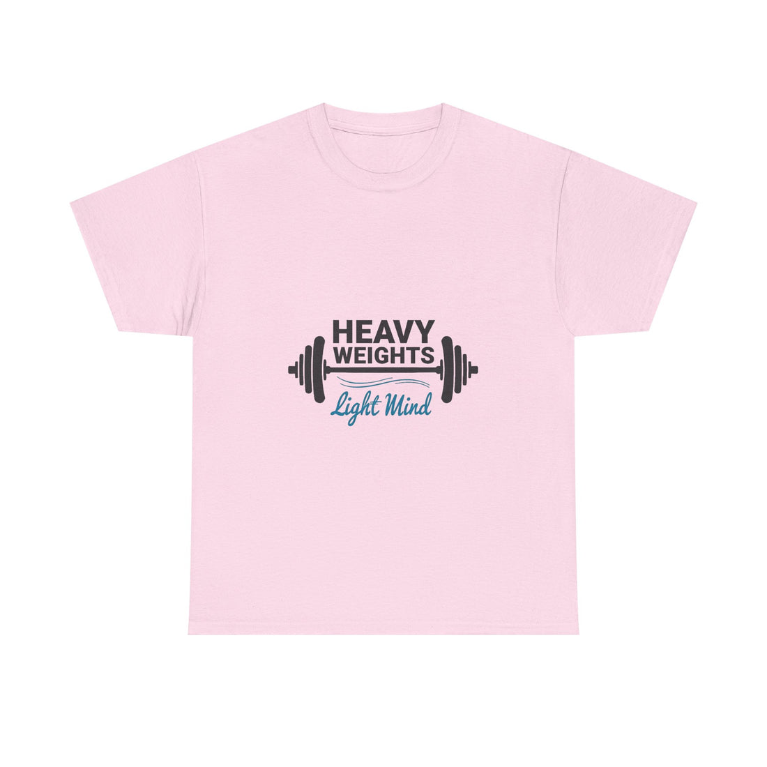 'Heavy Weights Light Mind' Fitness Graphic T-Shirt for Gym Lovers