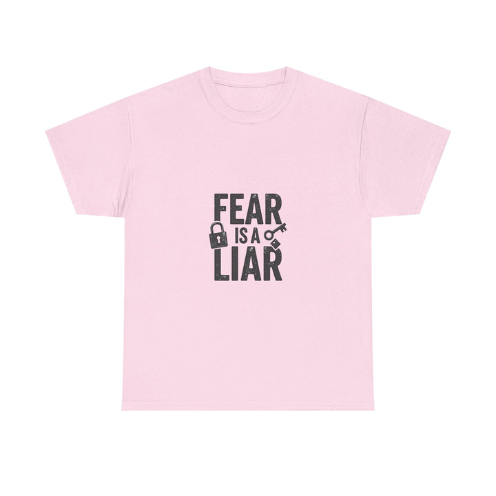 'Fear Is a Liar' Inspirational Faith Graphic T-Shirt