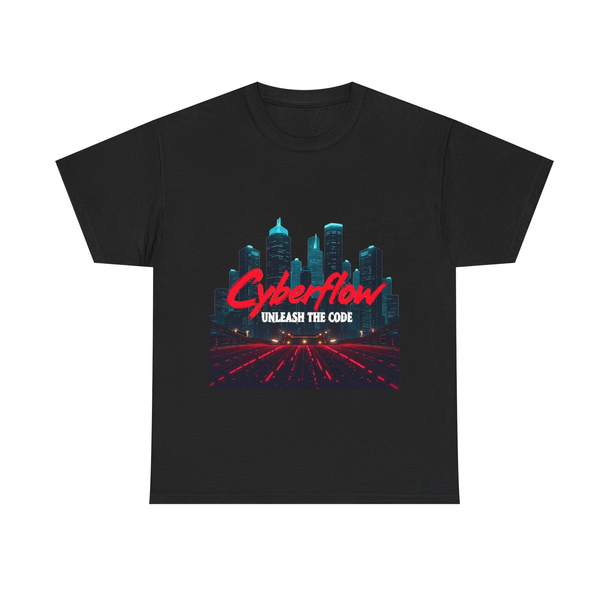 "Unleash the Code" Retro Futuristic City Graphic T-Shirt