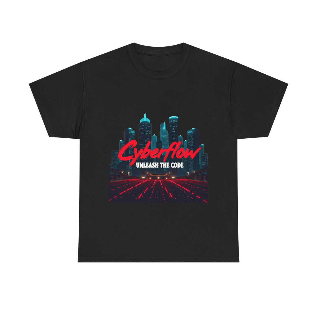 "Unleash the Code" Retro Futuristic City Graphic T-Shirt