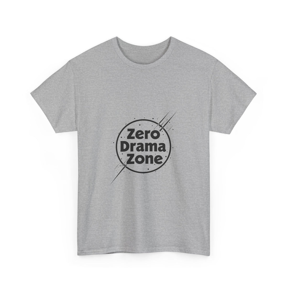 'Zero Drama Zone' Minimalist Anti‑Drama Graphic T-Shirt