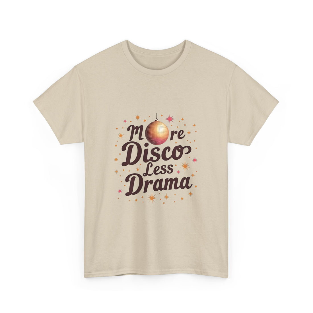 "More Disco Less Drama" Retro Disco Ball T-Shirt