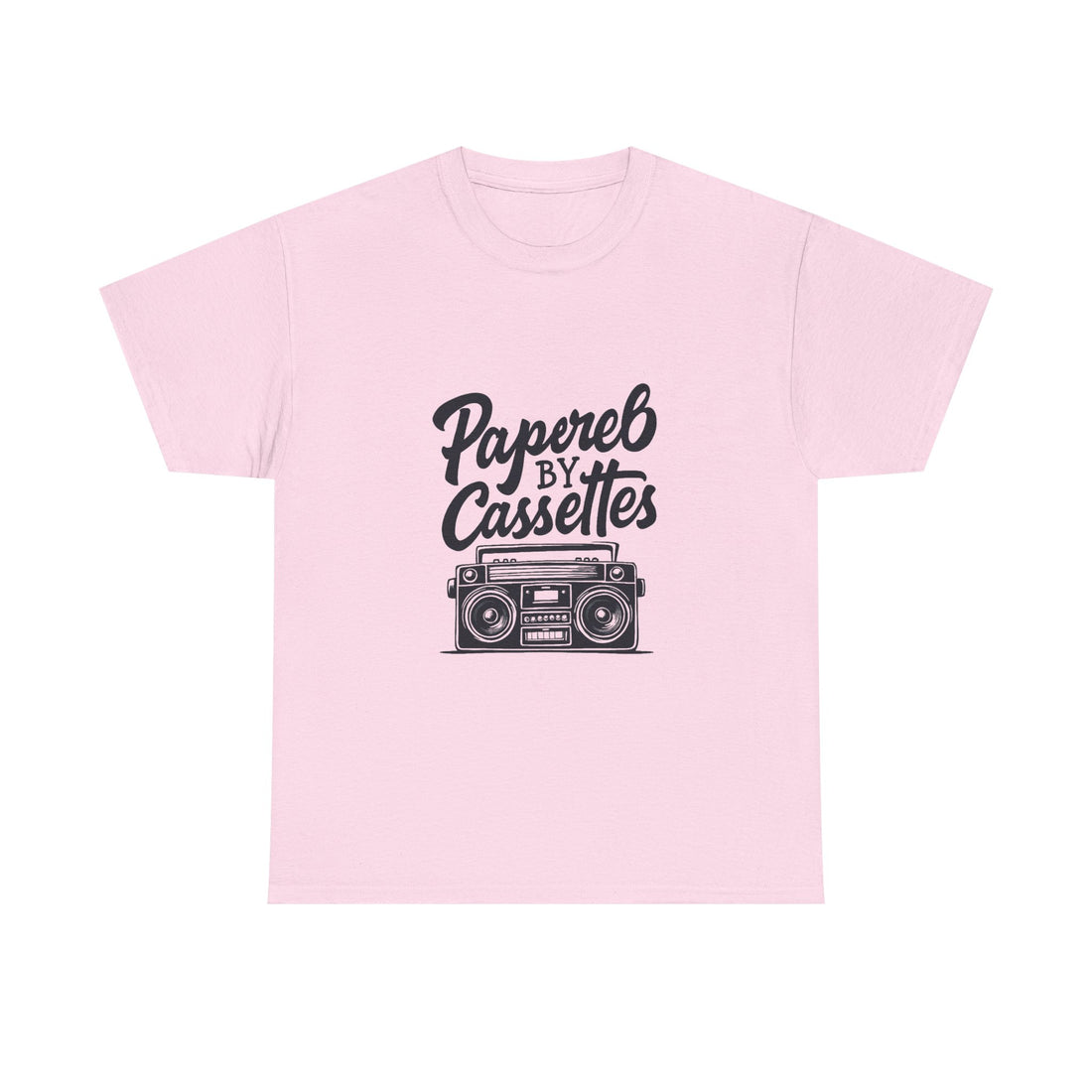 'Papered by Cassettes' Vintage Boombox Tee