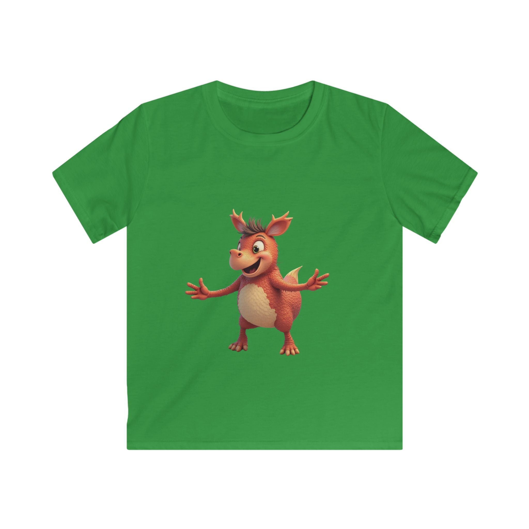 Playful Orange Fantasy Monster Kids Graphic T-Shirt