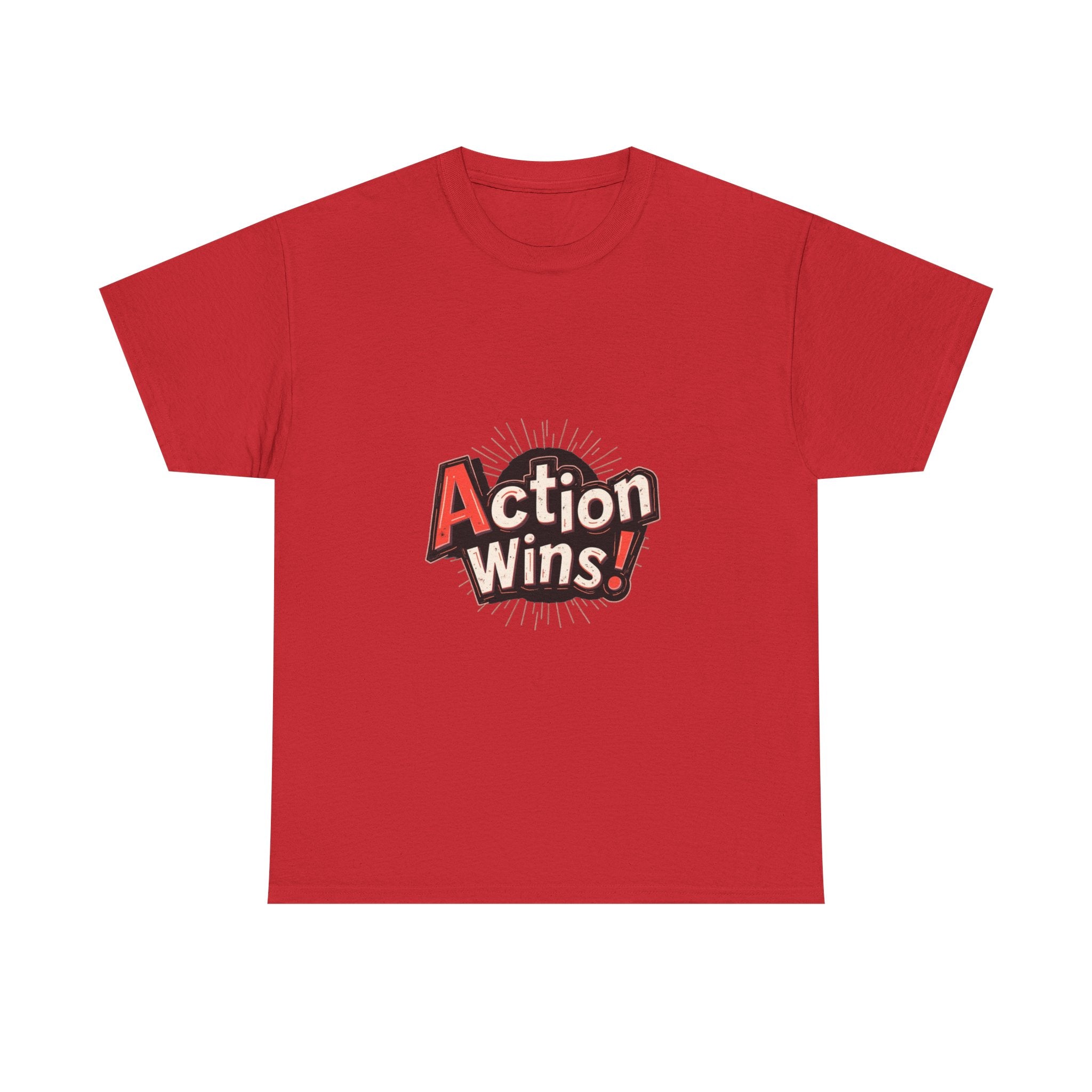 'Action Wins!' Vintage Bold Motivational T-Shirt