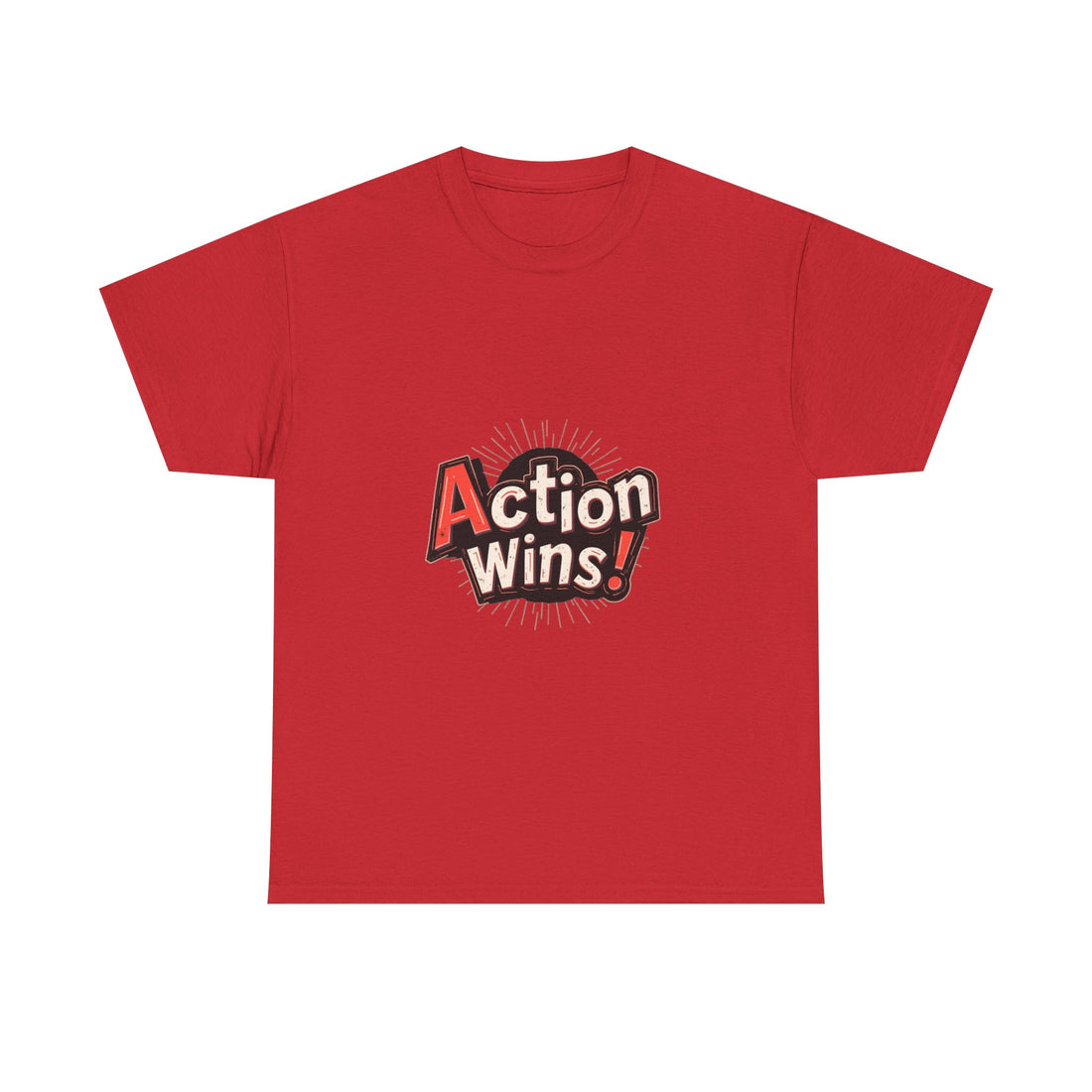 'Action Wins!' Vintage Bold Motivational T-Shirt