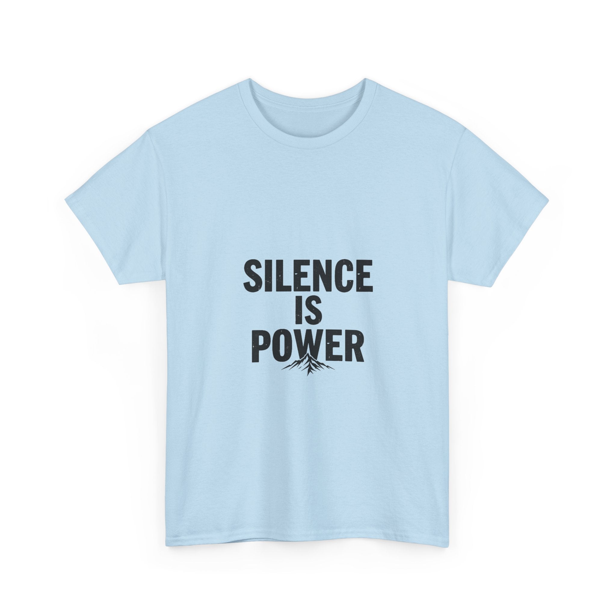 'Silence Is Power' Minimalist Motivational Cotton Shirt