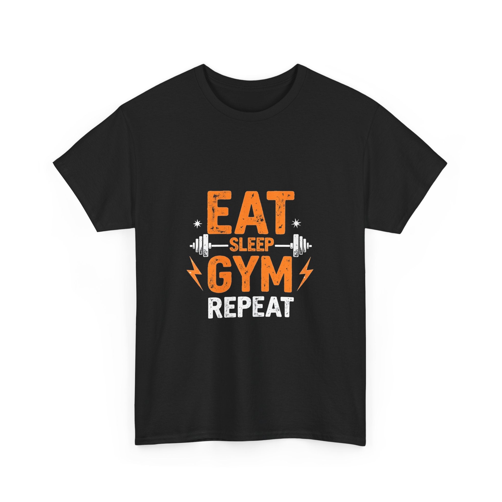 Eat Sleep Gym Repeat T-Shirt — Fitness Workout T-Shirt for Gym Lovers