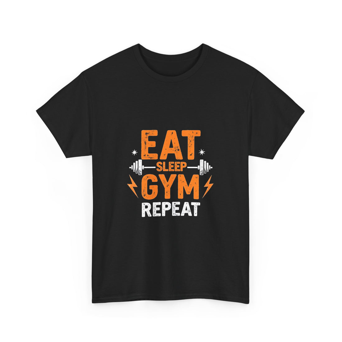 Eat Sleep Gym Repeat T-Shirt — Fitness Workout T-Shirt for Gym Lovers