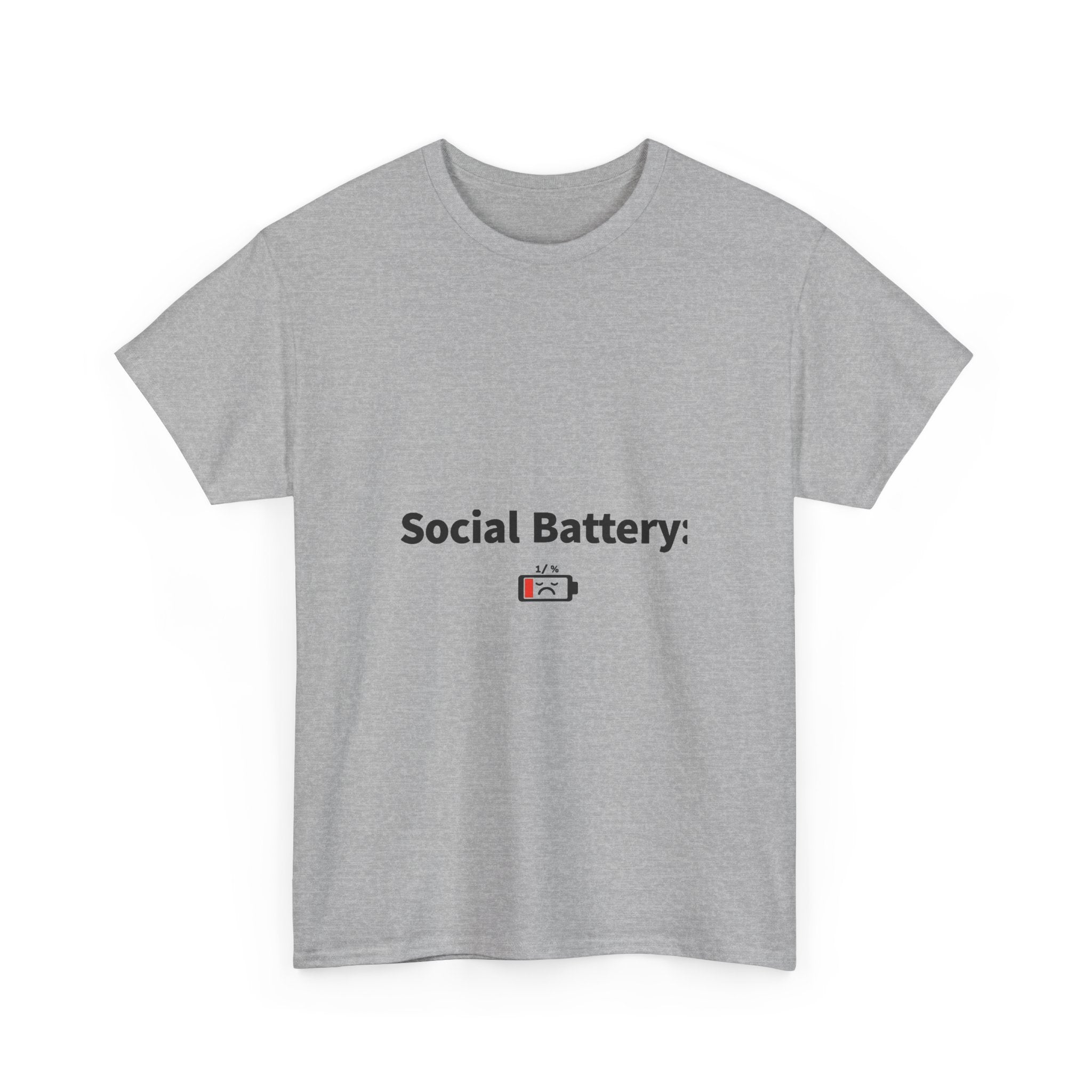 Social Battery Low  Funny Introvert T‑Shirt