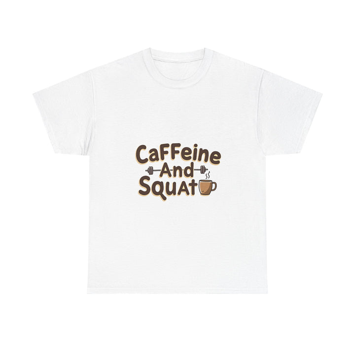 'Caffeine and Squat' Coffee Lover Gym T-Shirt