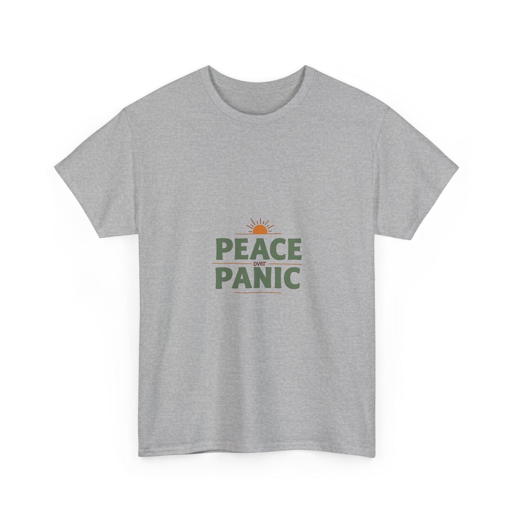 Peace Panic Retro Sunrise Graphic T-Shirt