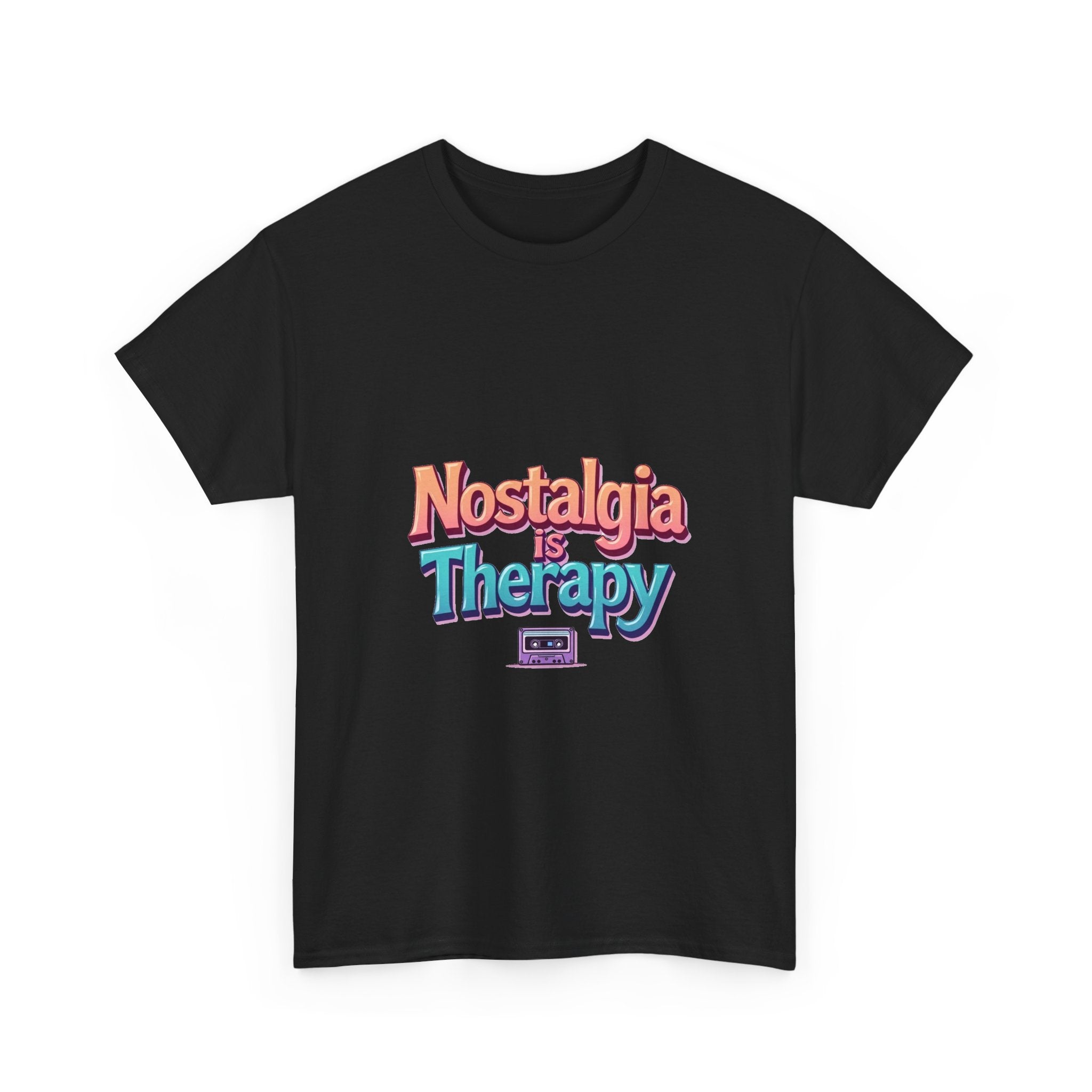 'Nostalgia Is Therapy' Retro 80s/90s Vintage Vibes T-Shirt