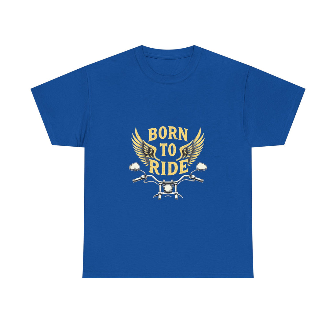 Born to Ride Motorcycle Vintage Biker T-Shirt with Wings Graphic