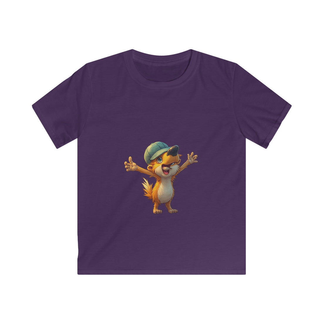Cute Cartoon Fox in Cap Shirt for Boys & Girls
