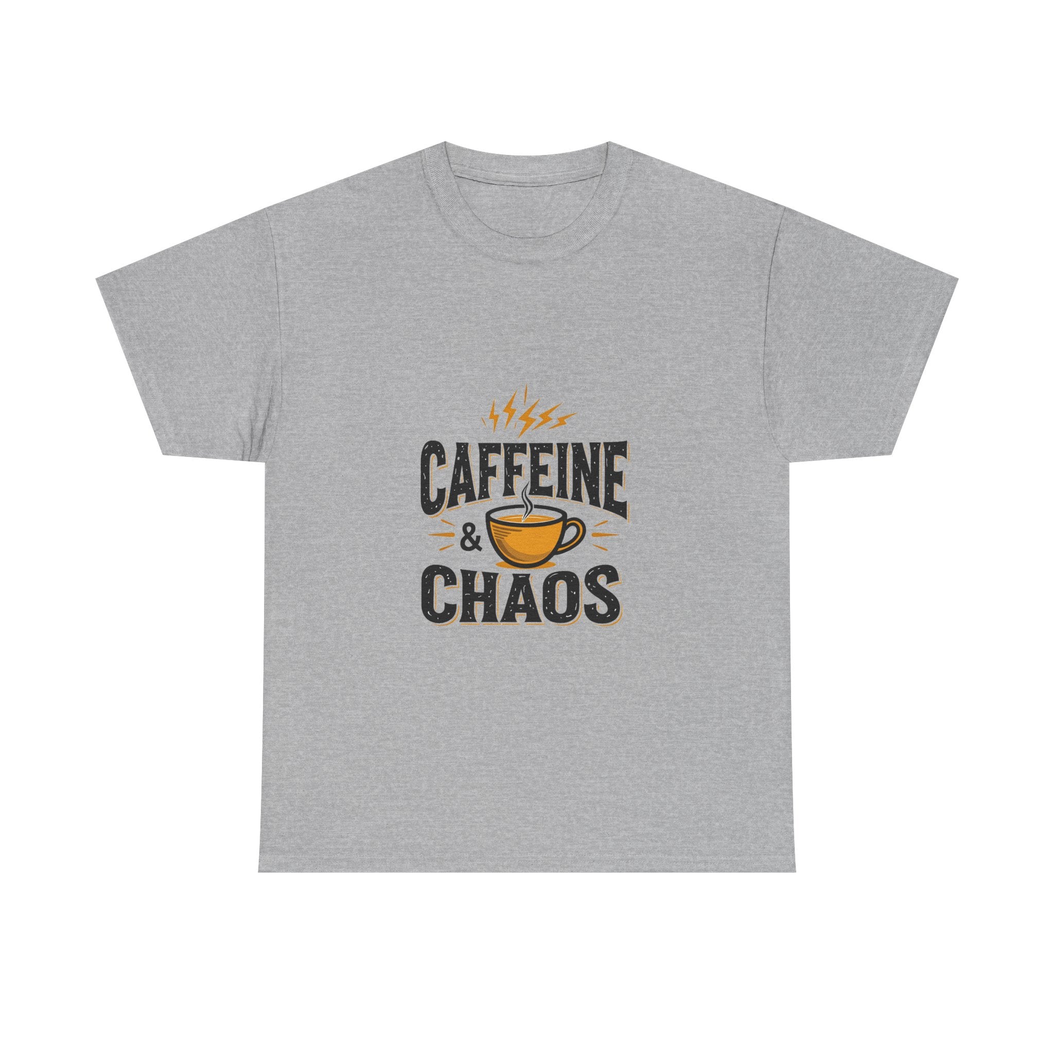 'Caffeine & Chaos' Funny Coffee Lover T-Shirt