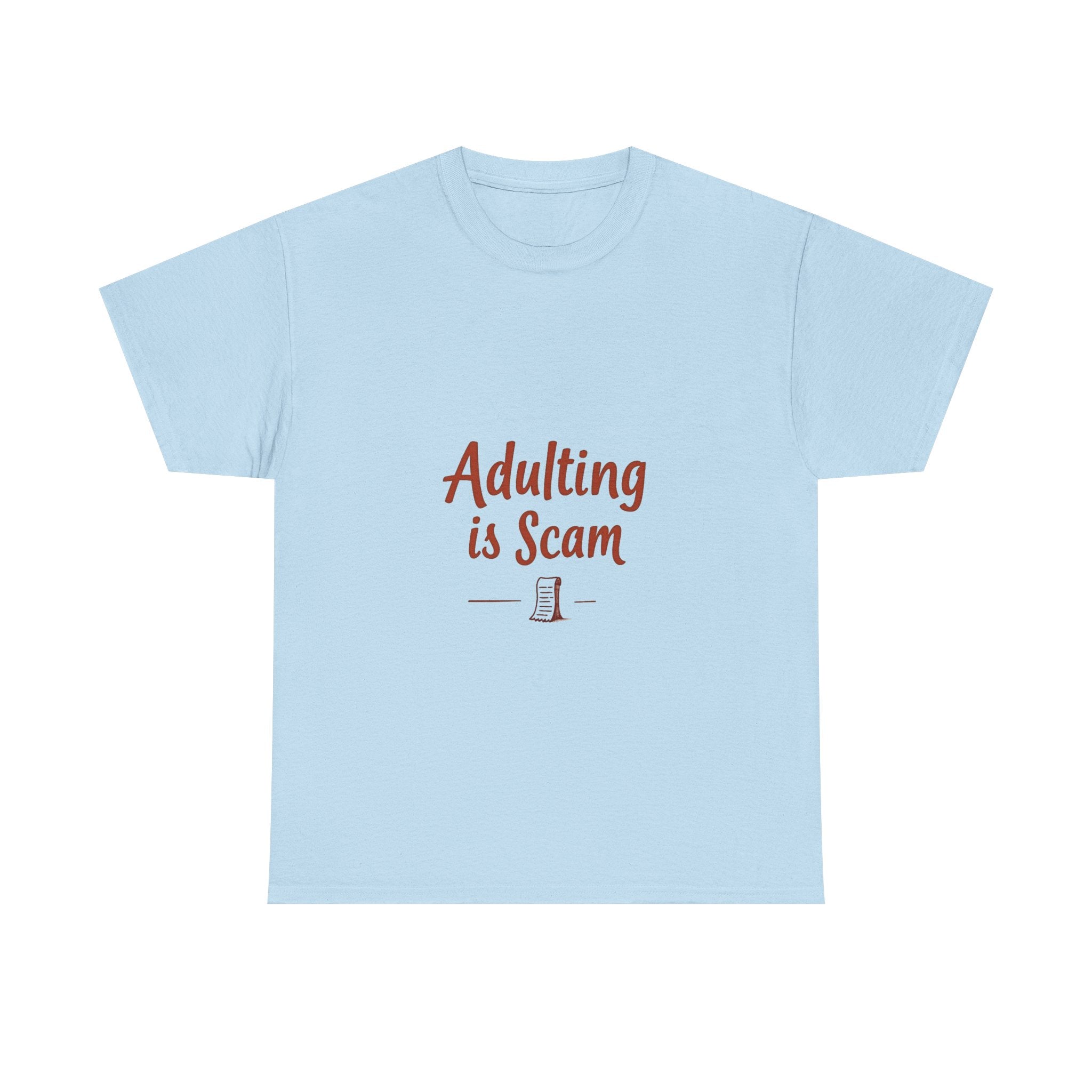 'Adulting Is Scam' Graphic T-Shirt for Young Adults