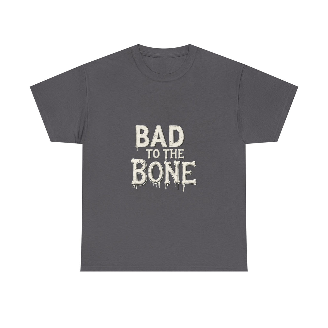 'Bad to the Bone' Halloween Skeleton Graphic T-Shirt