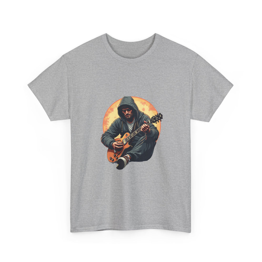 'Guitarist Moon' Hooded Musician Graphic T-Shirt
