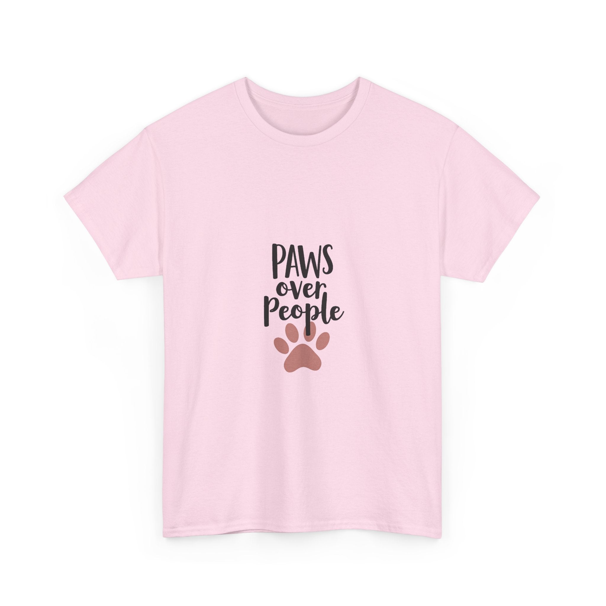 'Paws Over People' Cute Paw Print Pet Lover T-Shirt