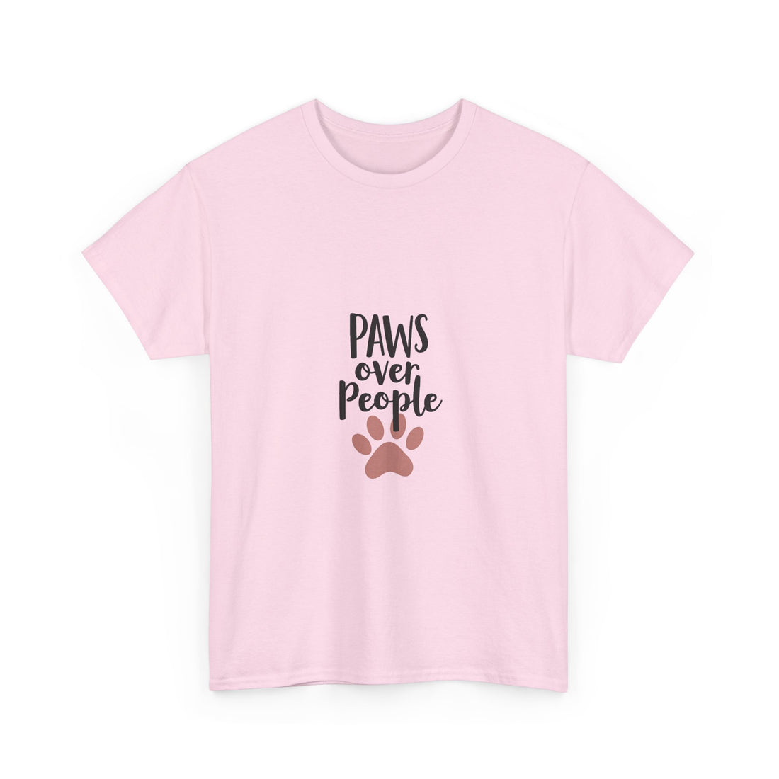'Paws Over People' Cute Paw Print Pet Lover T-Shirt