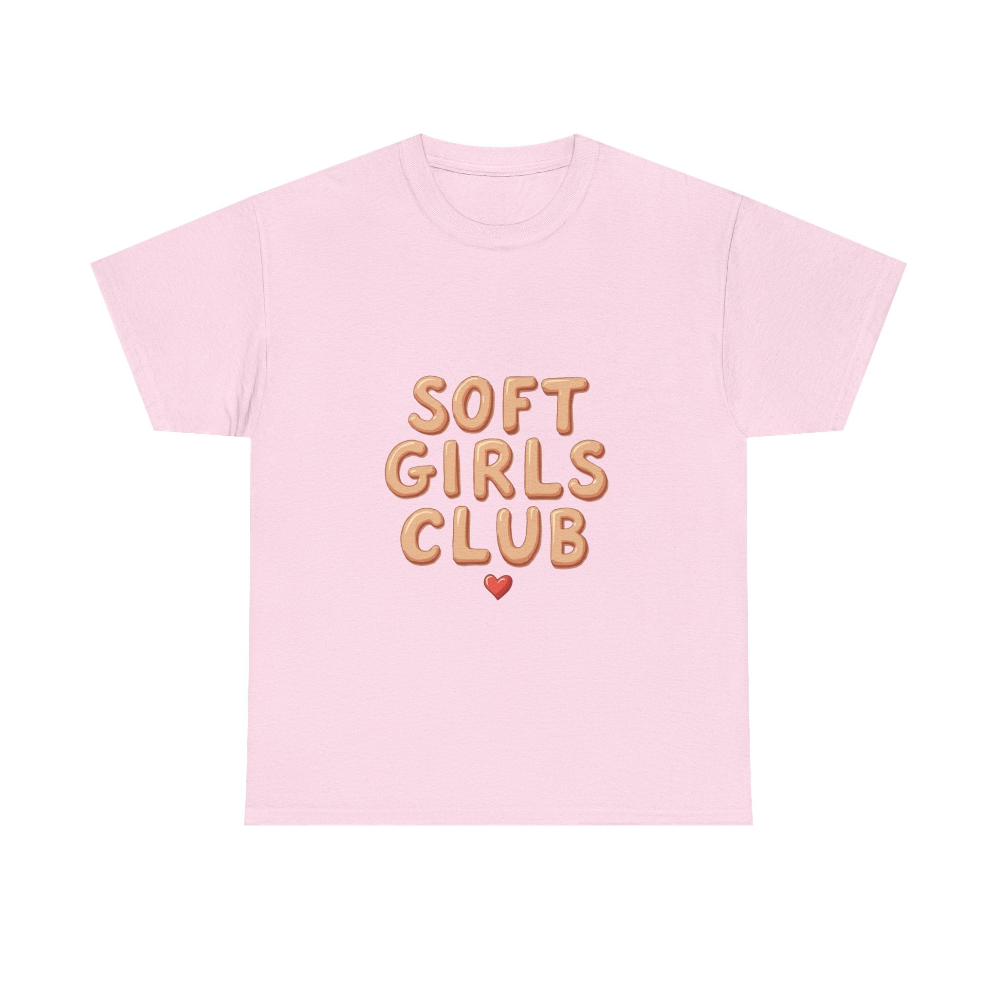 Soft Girls Club Cute Bubble Letter Graphic T-Shirt