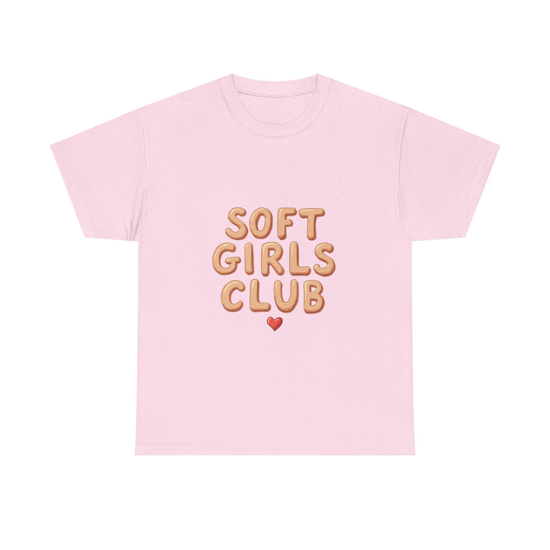Soft Girls Club Cute Bubble Letter Graphic T-Shirt