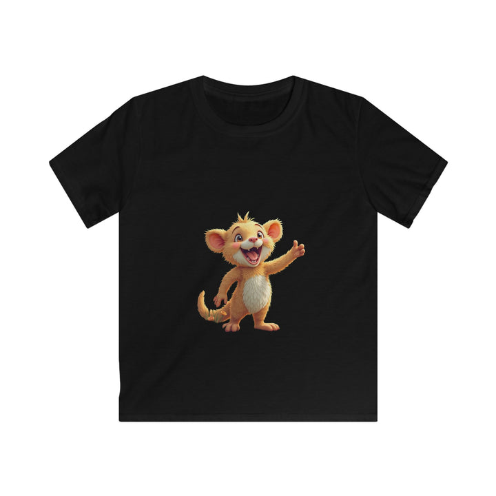 Happy Cartoon Lion Cub Kids Graphic T-Shirt